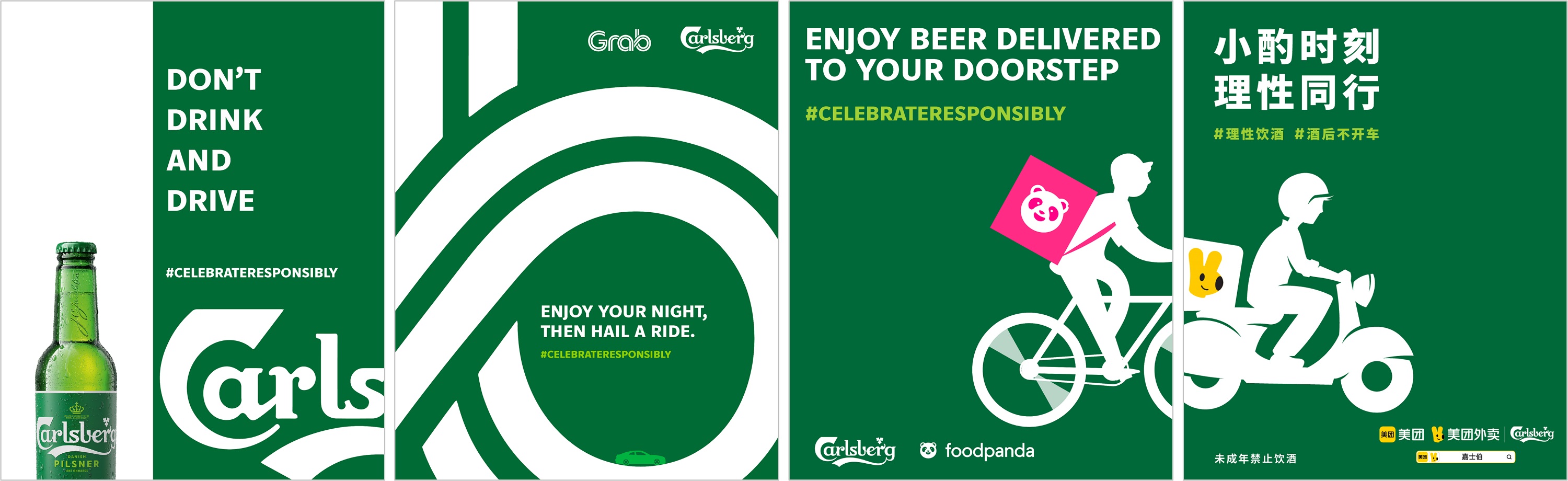 Carlsberg Asia launches a series of Responsible Drinking initiatives in partnership with three of Asia’s major e-commerce platforms – Grab, foodpanda, and Meituan