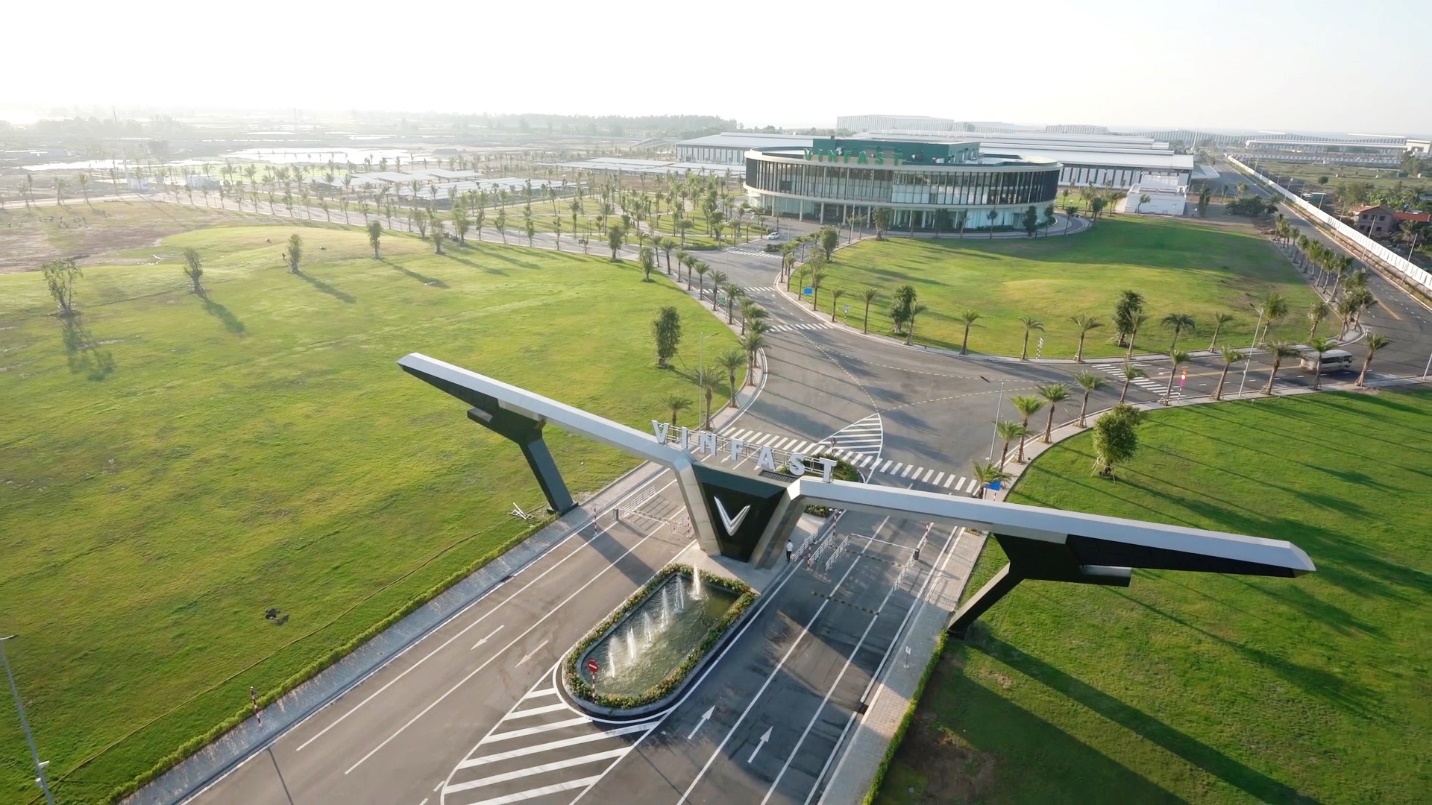 VinFast EV manufacturing complex in Hai Phong, Vietnam.