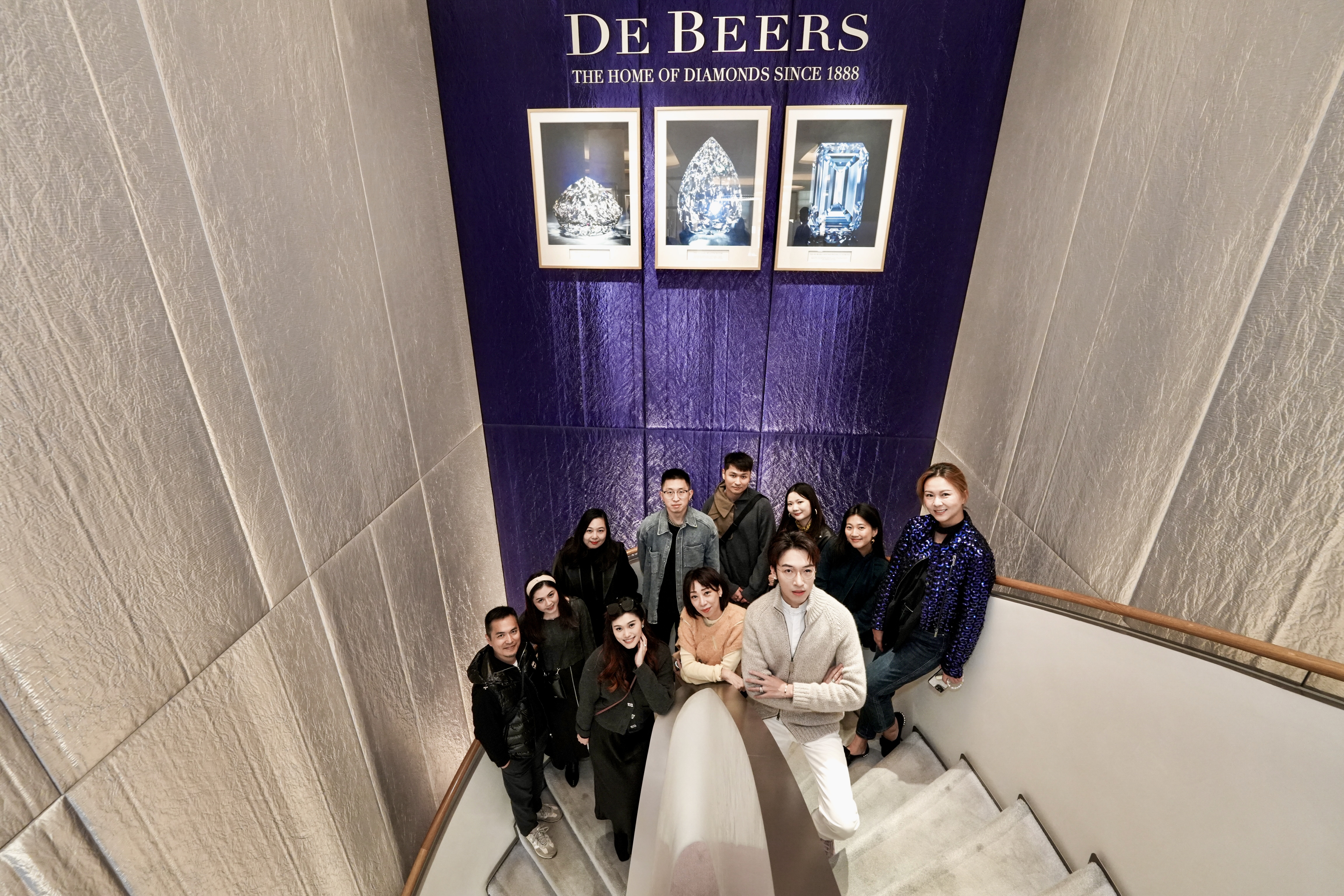 Media visiting De Beers Jewellers flagship store on Bond Street