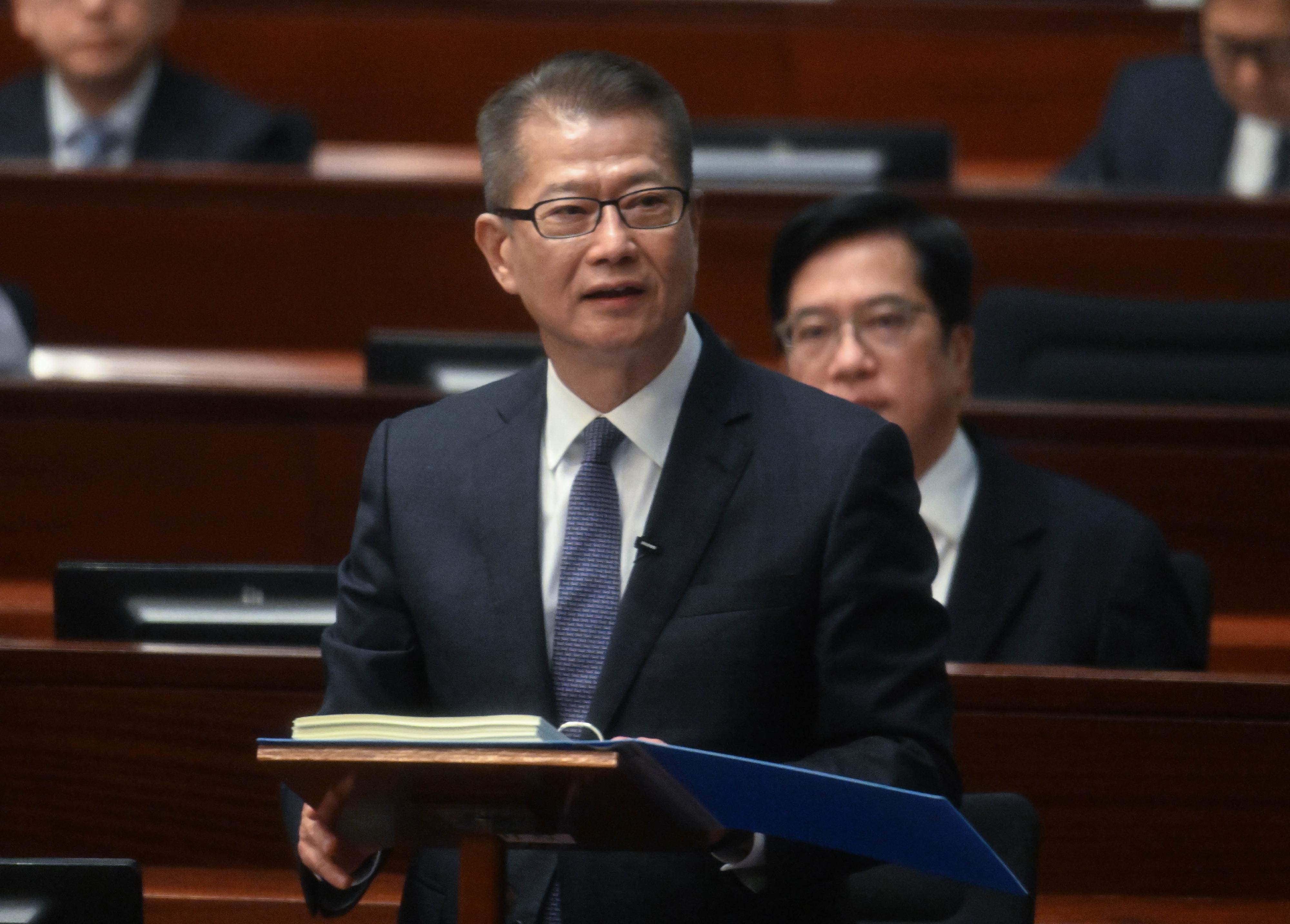 Hong Kong SAR’s Financial Secretary, Paul Chan, delivers the 2026-27 Budget today (February 25)