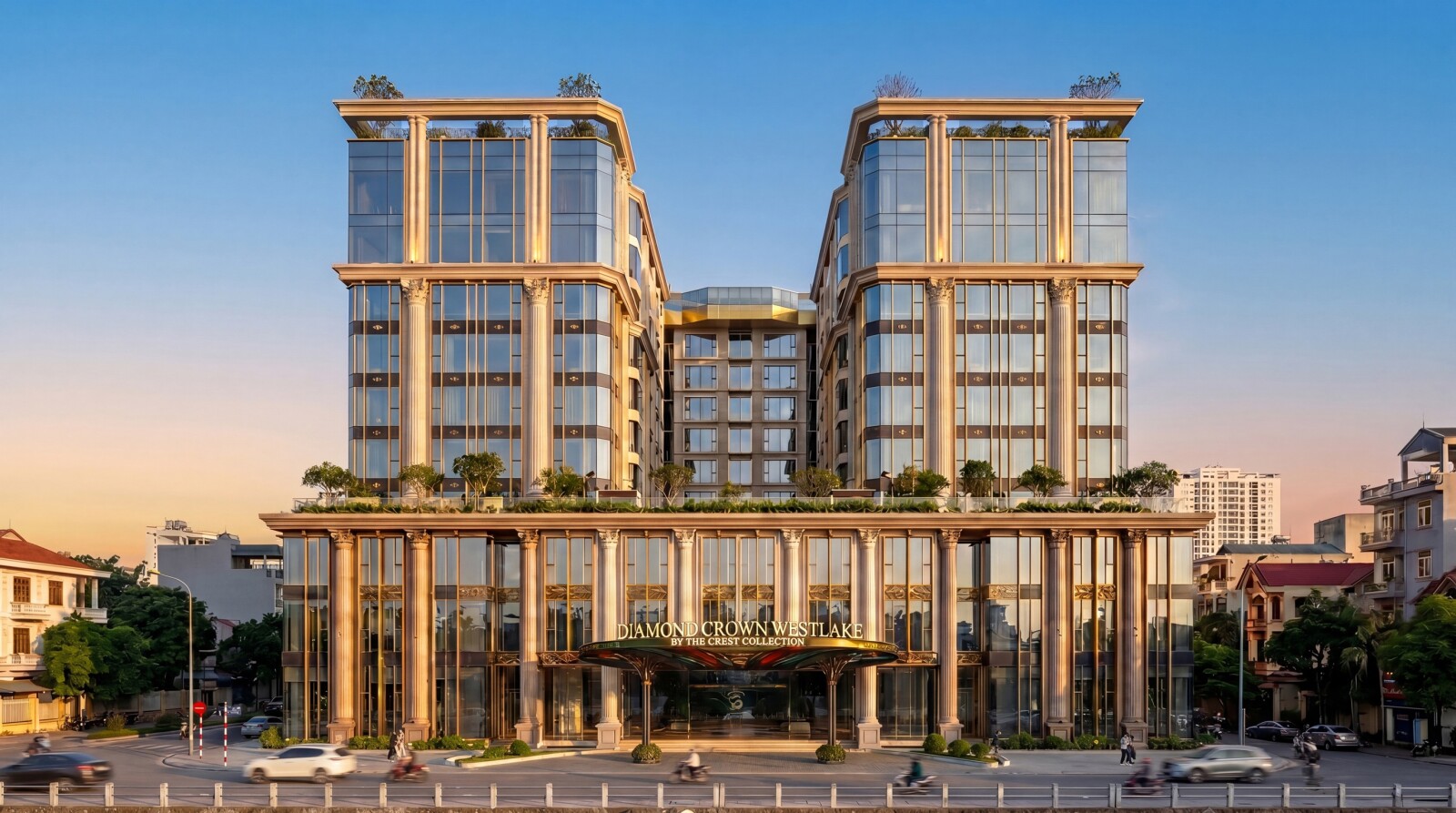 Set on the Quang An Peninsula with direct frontage to West Lake in Hanoi, Diamond Crown Westlake by The Crest Collection will offer one- to four-bedroom residences, suites and duplex units in one of Hanoi